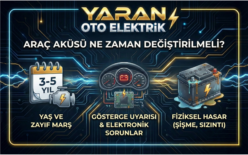 Araç Aküsü Ne Zaman Değiştirilmelidir?